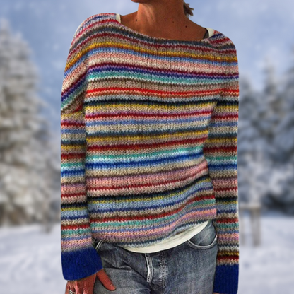 Oprah® | Fashionable multicoloured cotton jumper