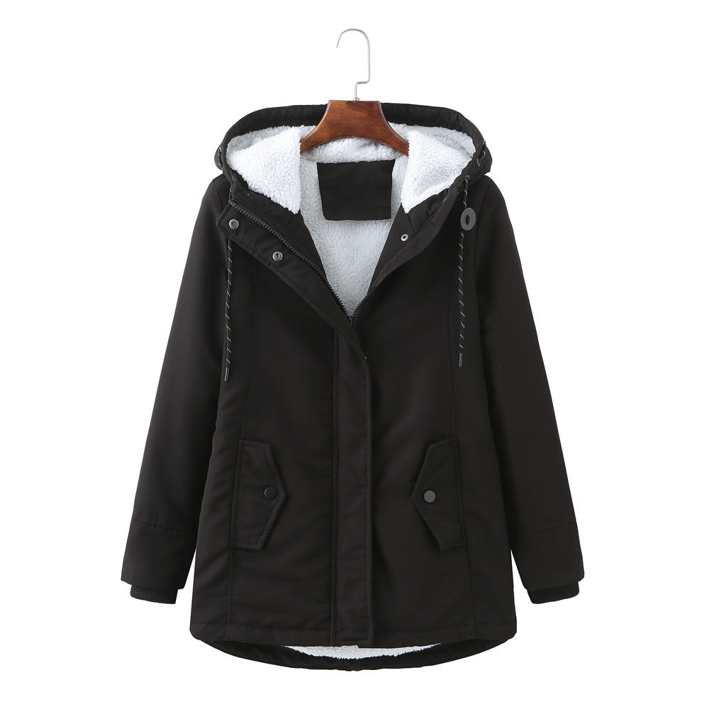 Women’s Warm Plush Hooded Jacket