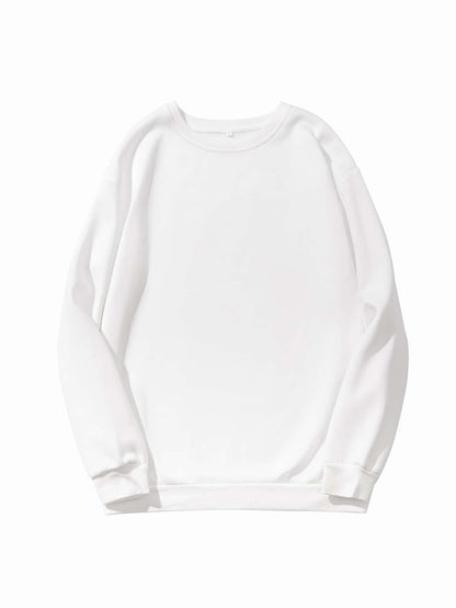 Hoodies - Solid Drop Shoulder Sweatshirt - MsDressly